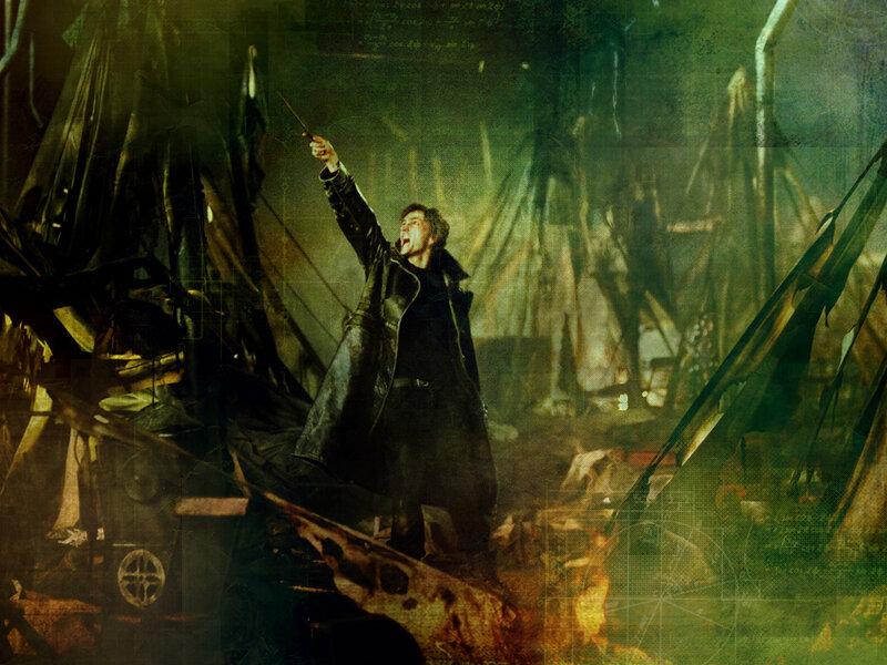 Harry Potter casting a spell