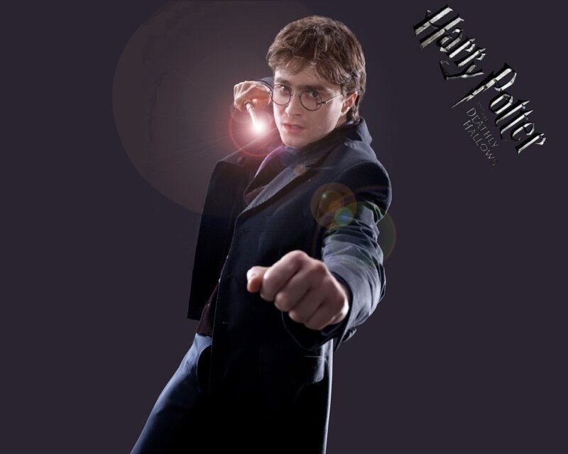 Harry Potter casting a spell