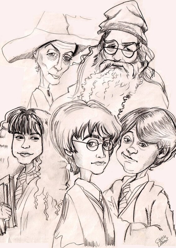 Harry Potter characters sketch