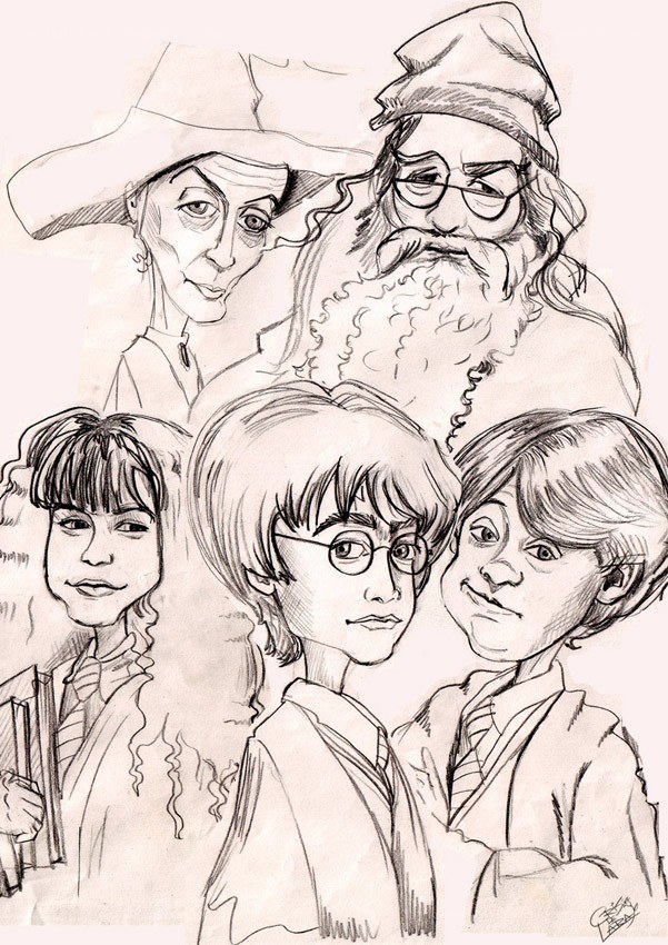 Harry Potter characters sketch