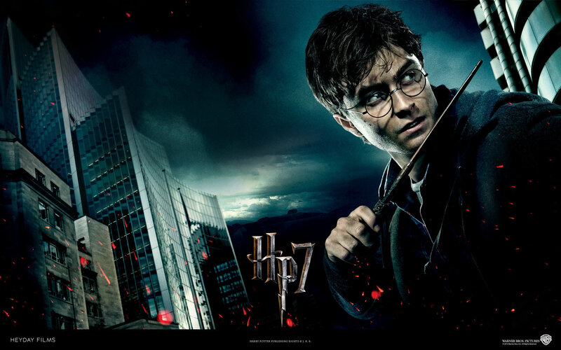 Harry Potter Holding Wand — Black, Dramatic, Night, Photograph