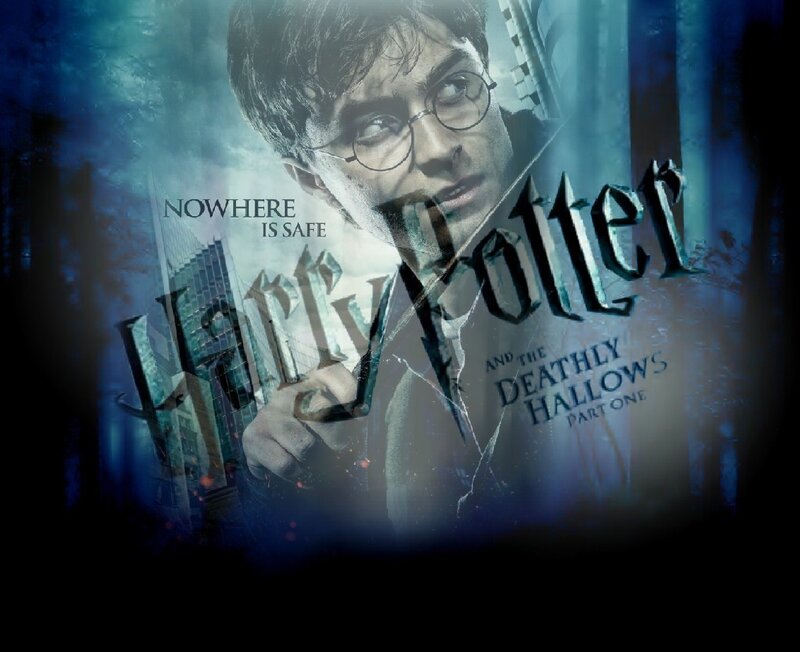 Harry Potter Holding Wand — Blue