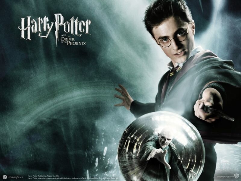 Harry Potter Holding Wand — Green, Dramatic