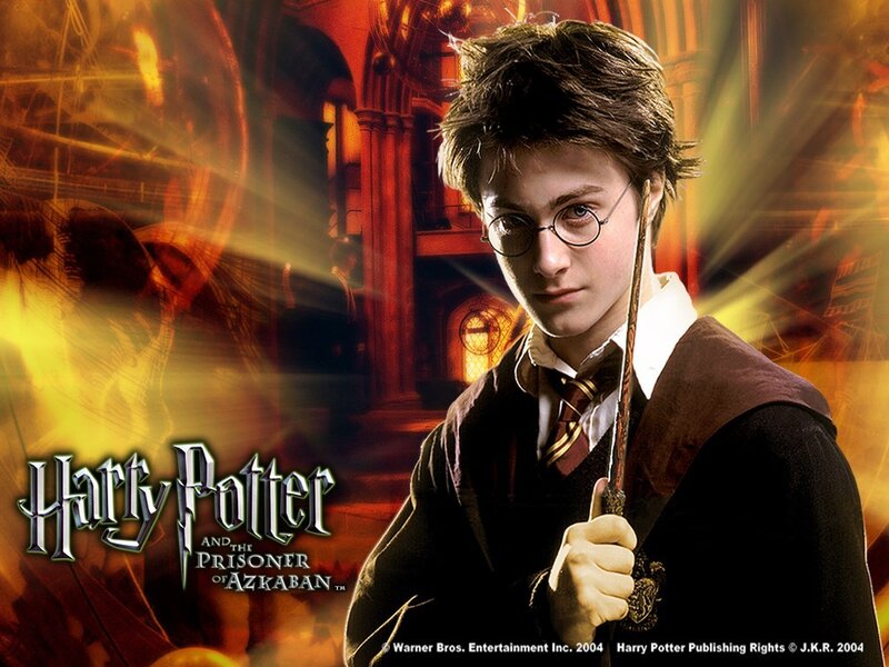 Harry Potter Holding Wand — Orange