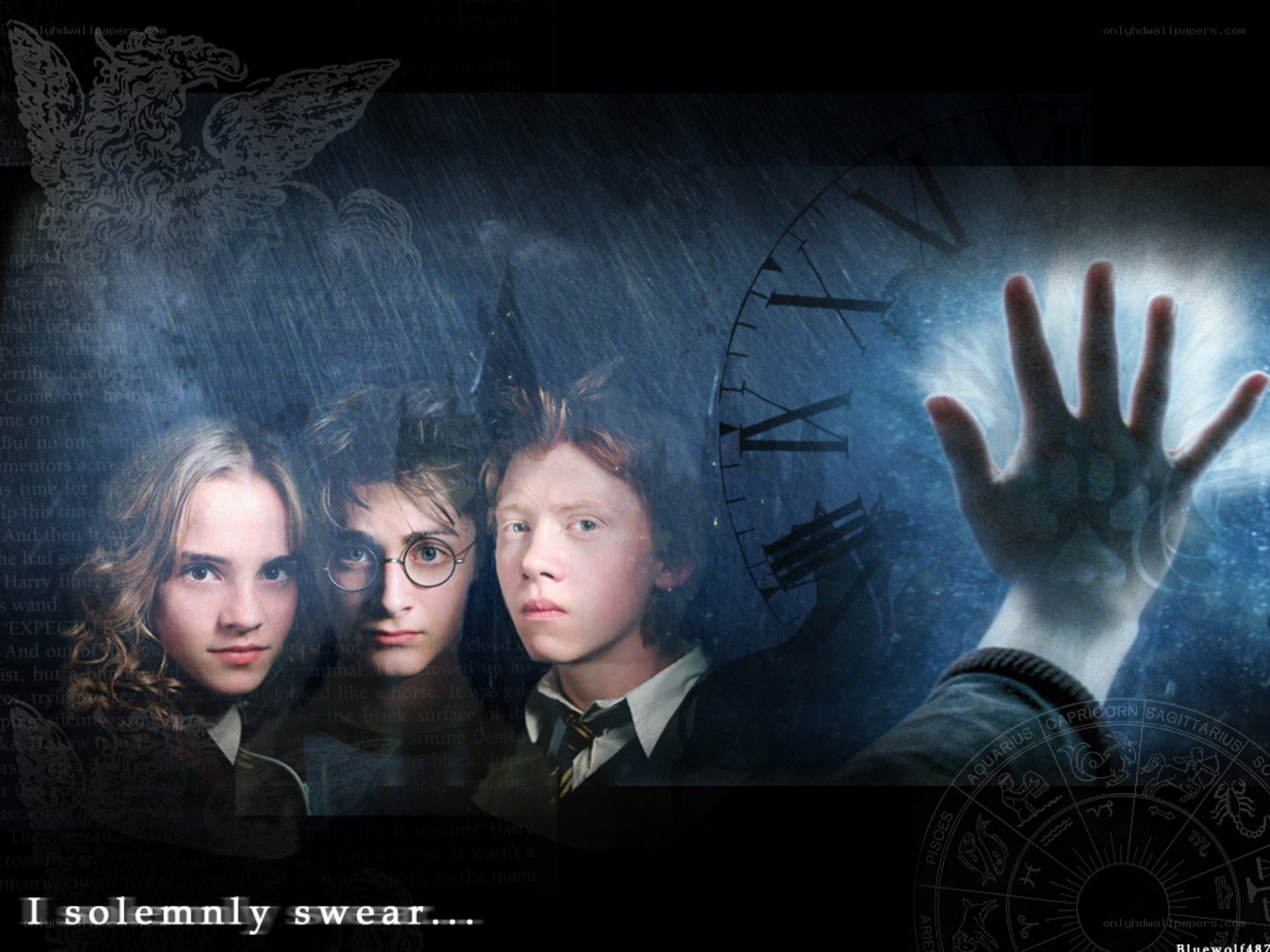 Harry Potter trio with time turner