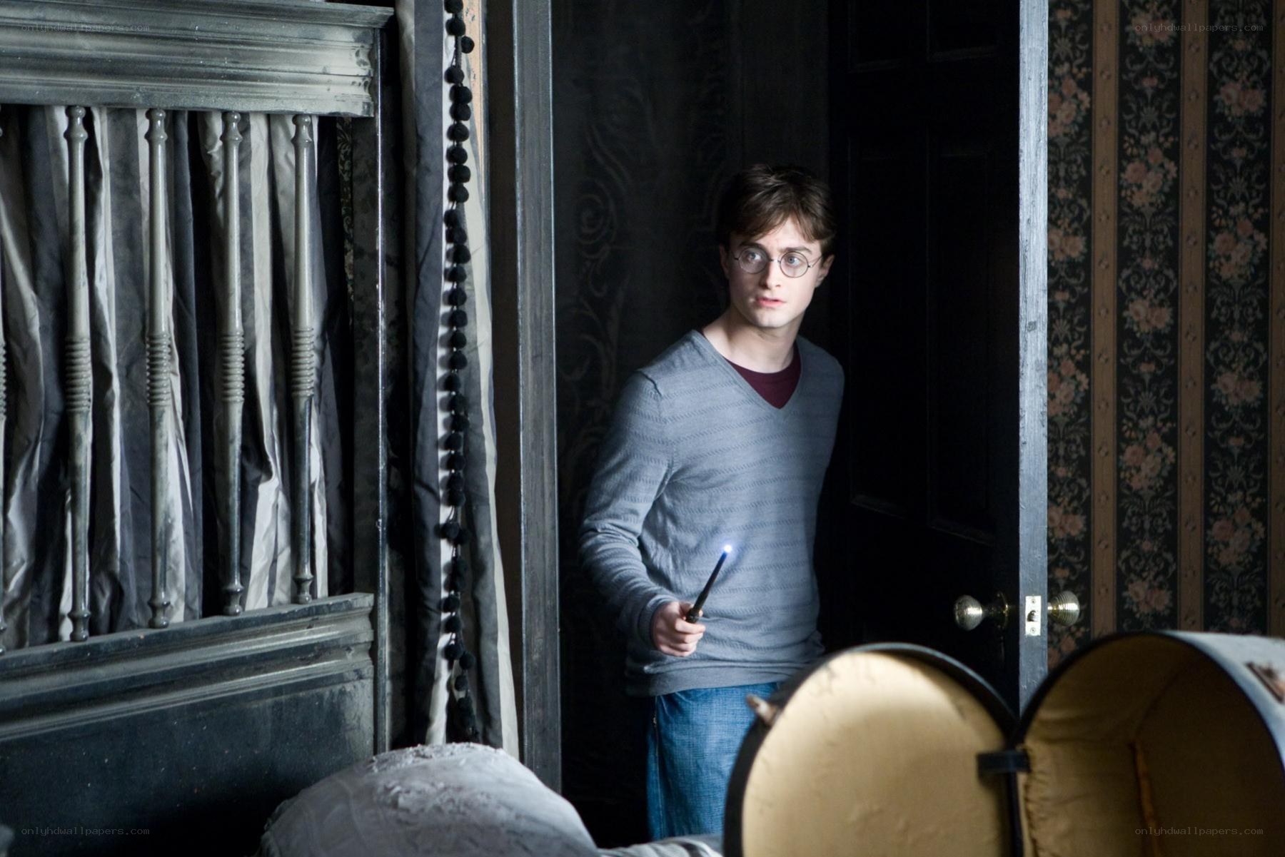 Harry Potter with wand