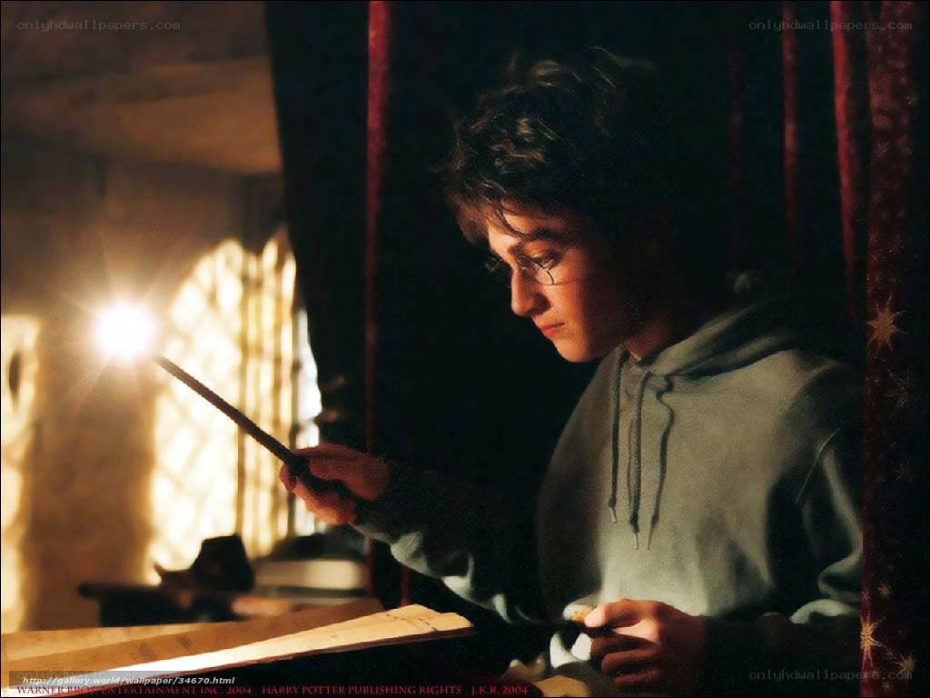 Harry Potter with wand