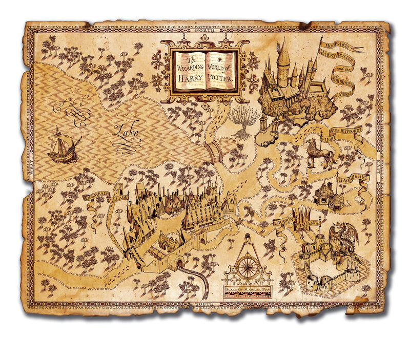 Harry Potter World Map — Brown