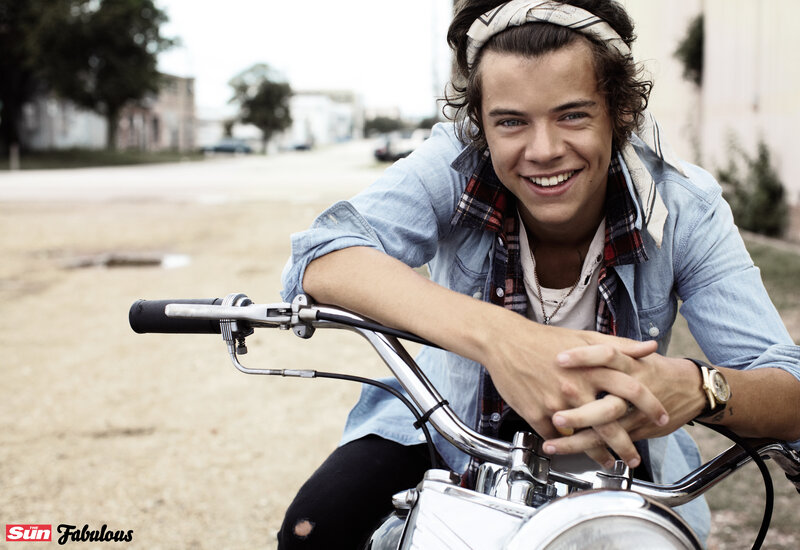 Harry Styles on a motorcycle
