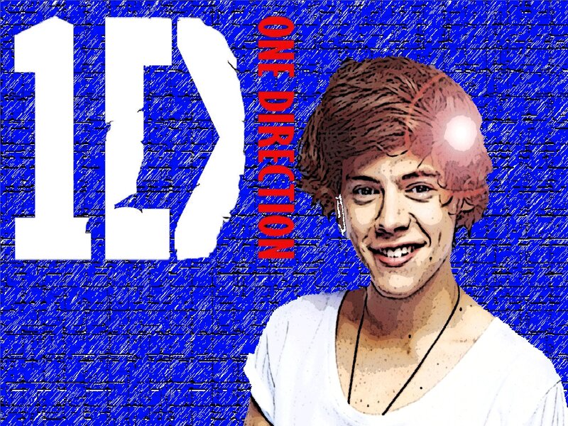 Harry Styles Portrait — Blue