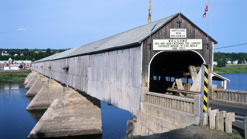 Hartland Covered Bridge — Blue, Serene