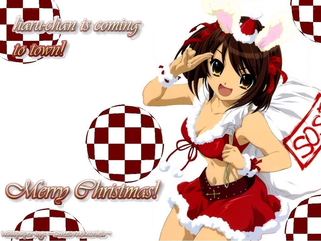 Haru-chan Christmas wallpaper
