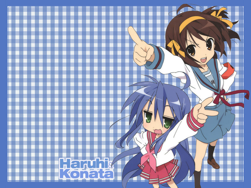 Haruhi and Konata characters