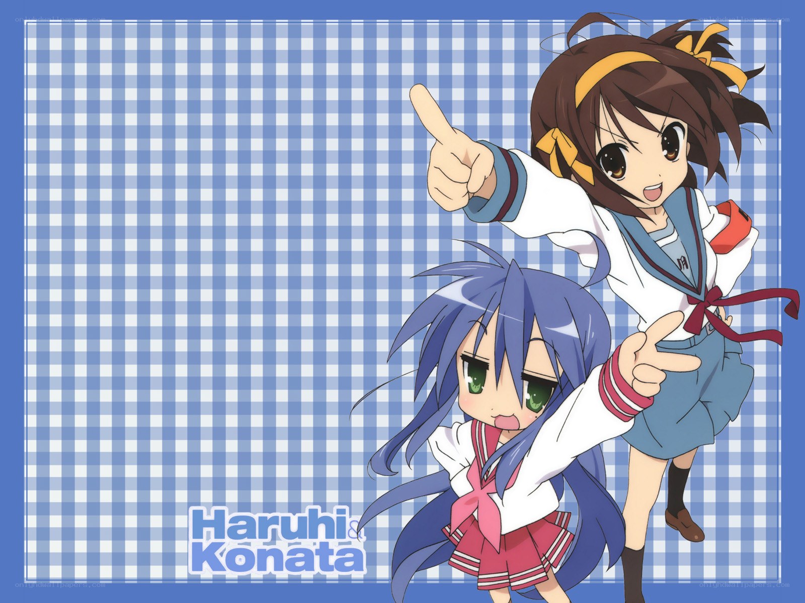 Haruhi and Konata characters