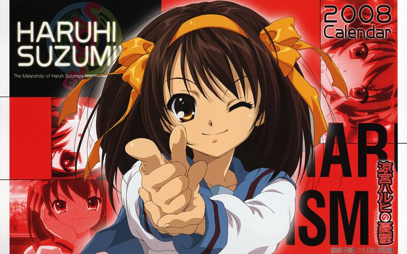 Haruhi Suzumiya 2008 calendar art