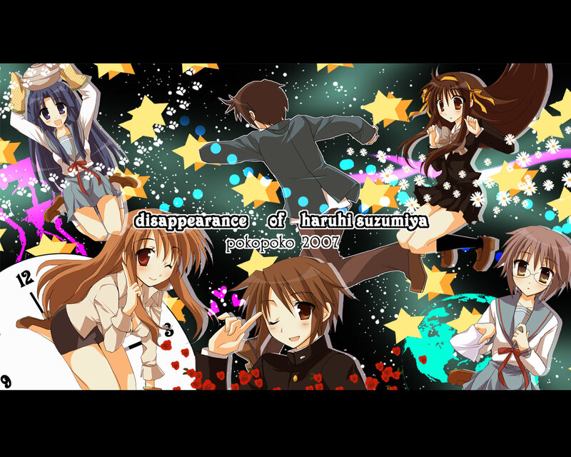 Haruhi Suzumiya characters collage
