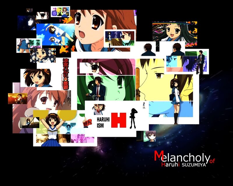 Haruhi Suzumiya Collage — Black