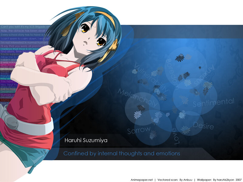 Haruhi Suzumiya emotional wallpaper
