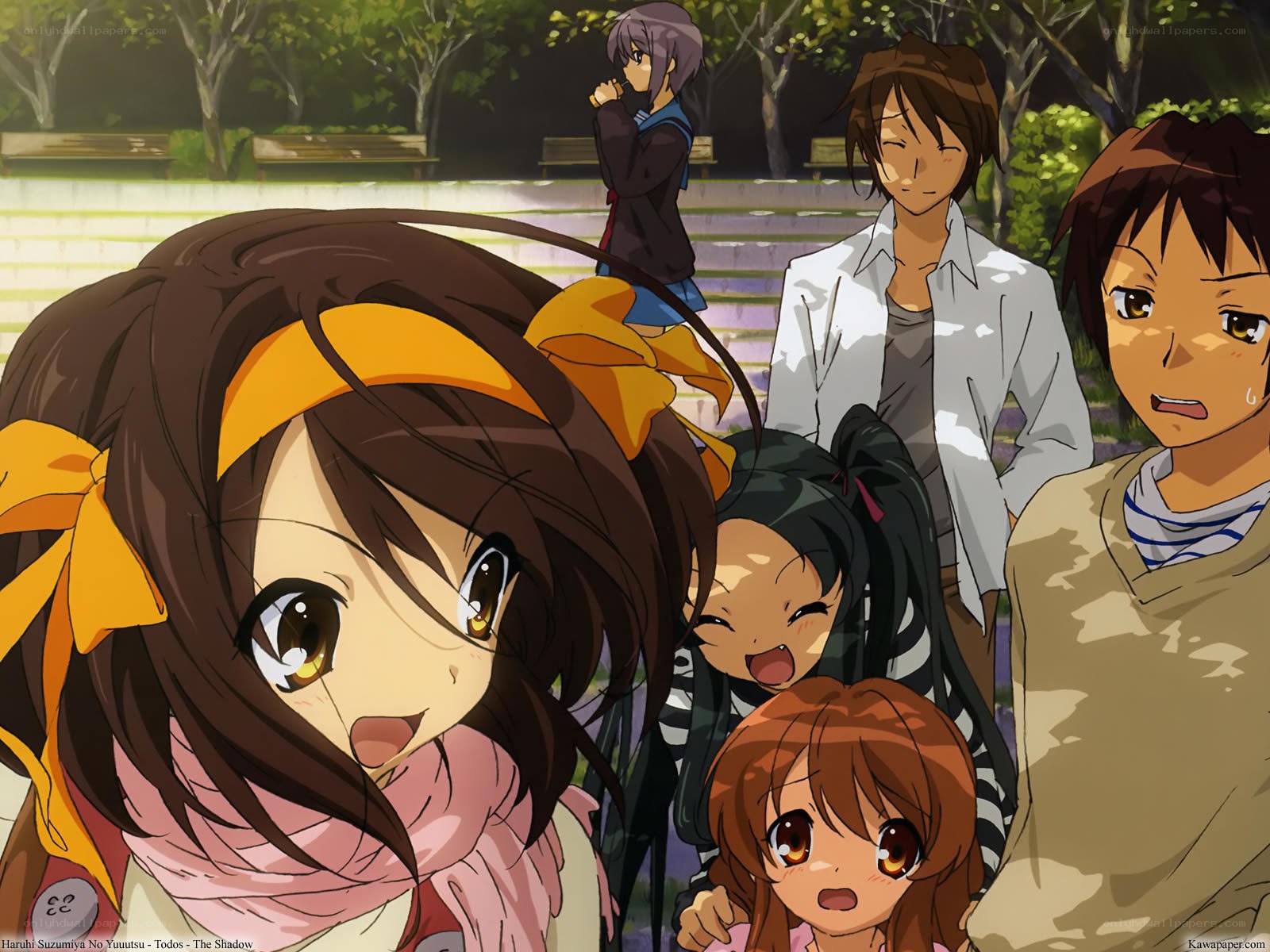 Haruhi Suzumiya group scene