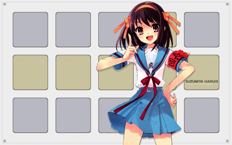 Haruhi Suzumiya in school uniform