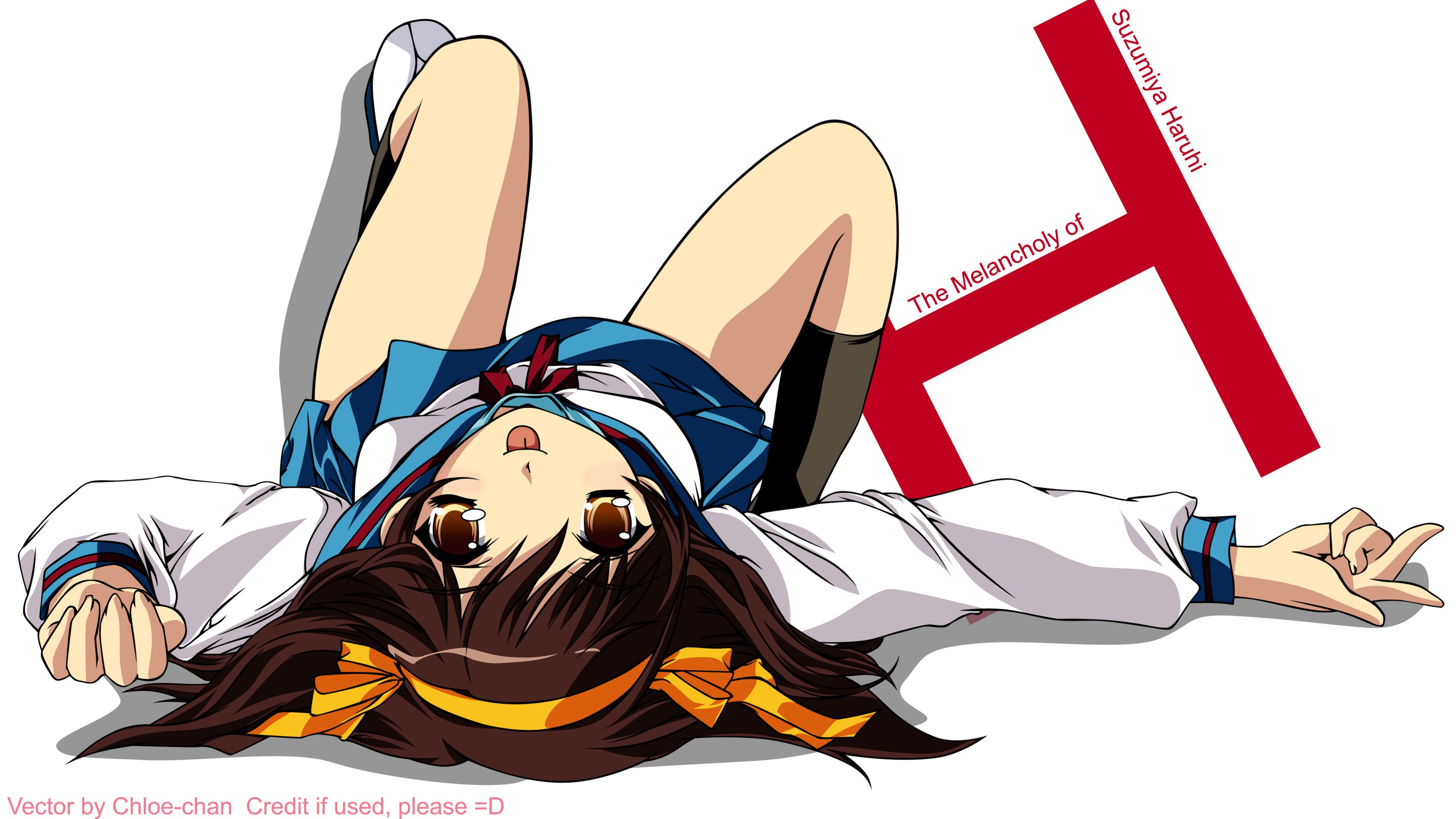 Haruhi Suzumiya lying down
