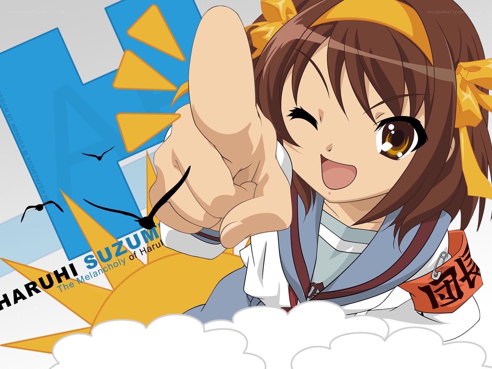 Haruhi Suzumiya pointing