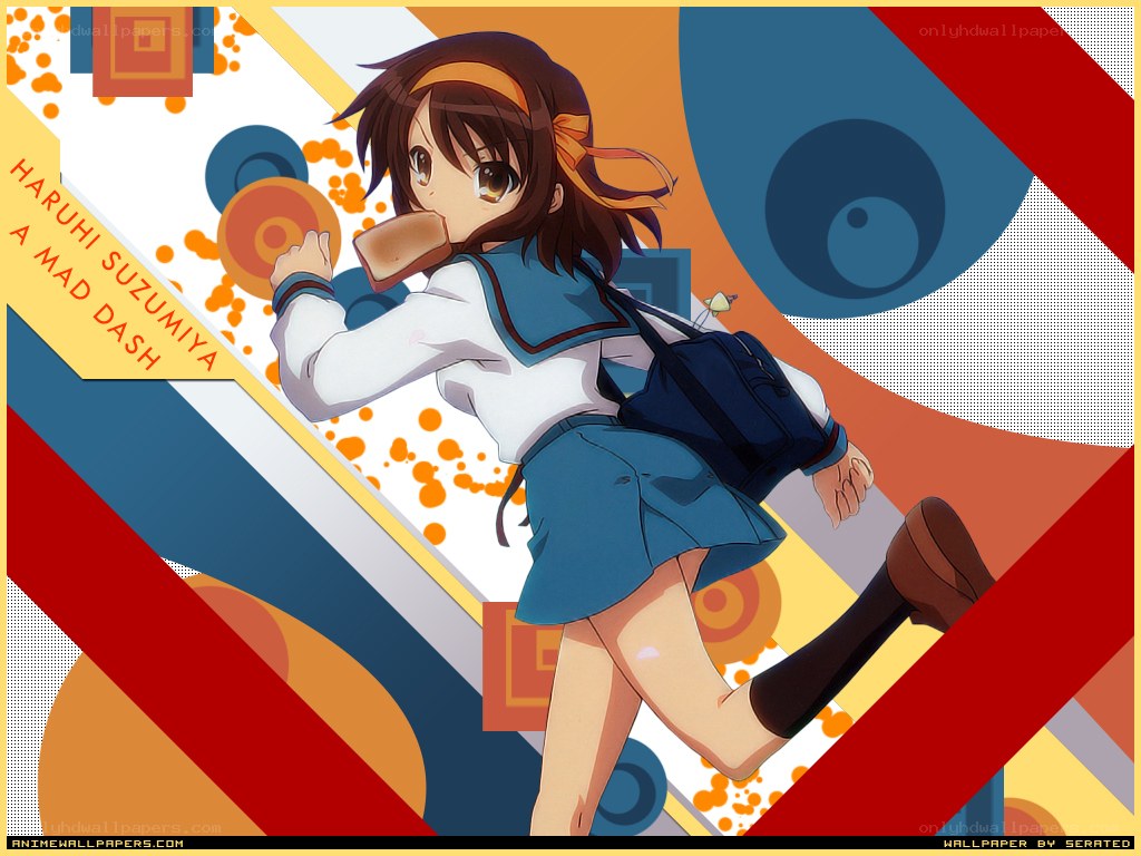 Haruhi Suzumiya running