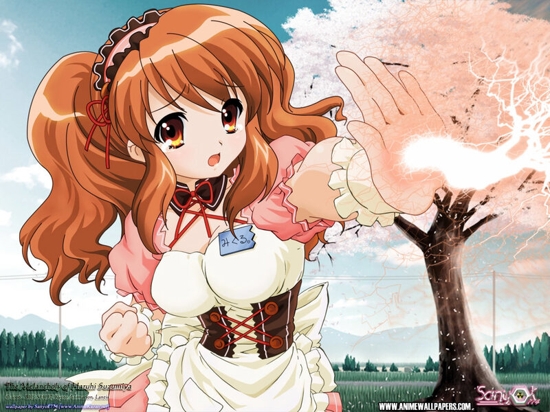 Haruhi Suzumiya with energy blast