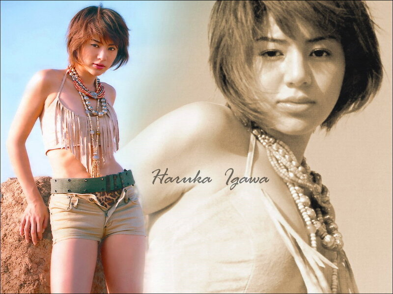 Haruka Igawa in beachwear