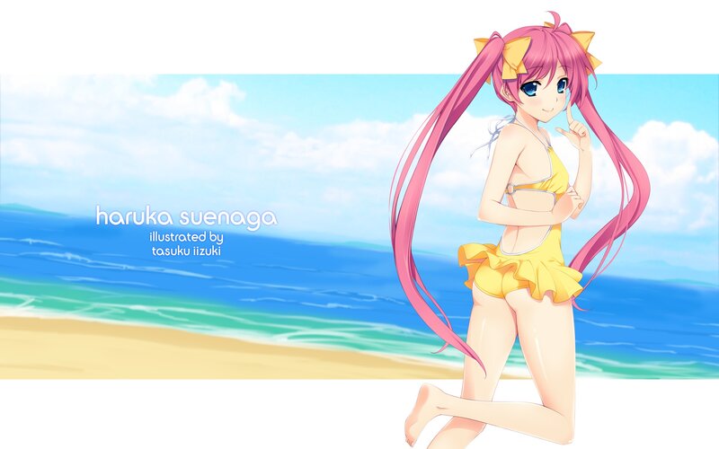 Haruka Suenaga at the beach