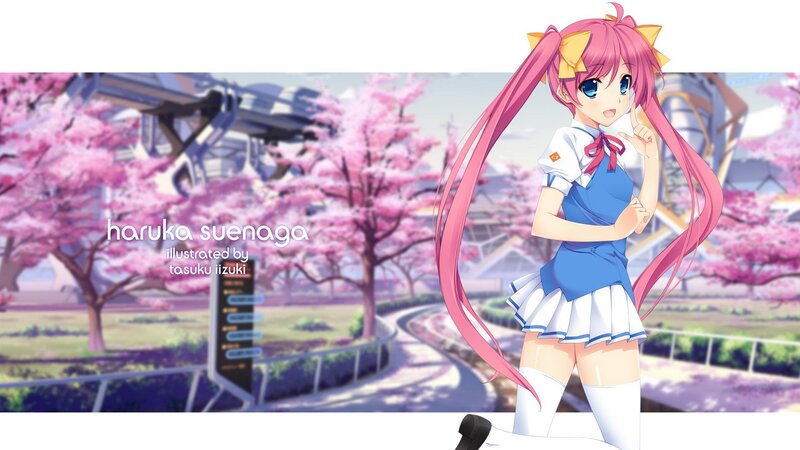 Haruka Suenaga in cherry blossom park