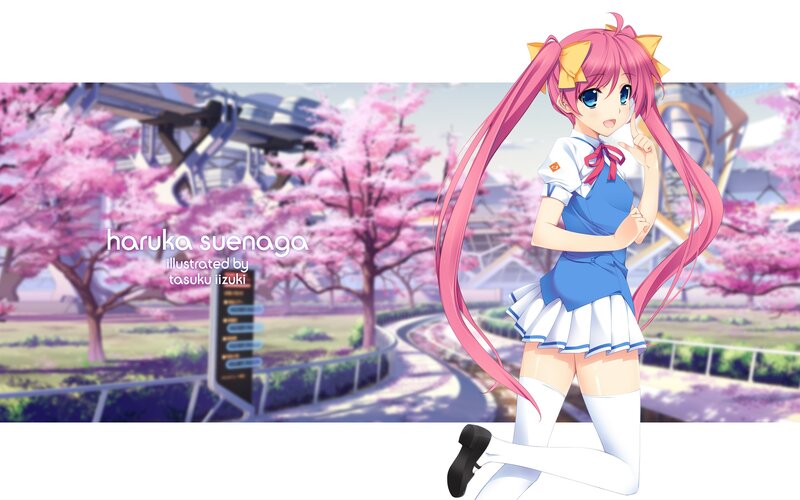 Haruka Suenaga in cherry blossom park