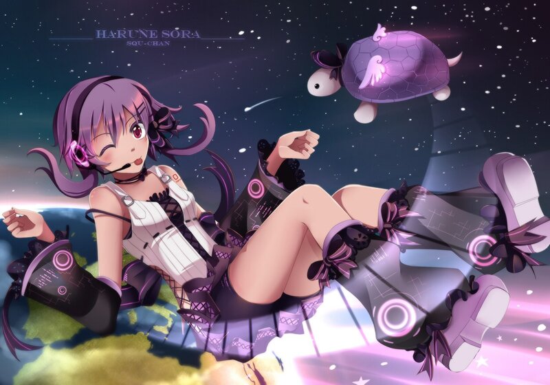 Harune Sora floating in space