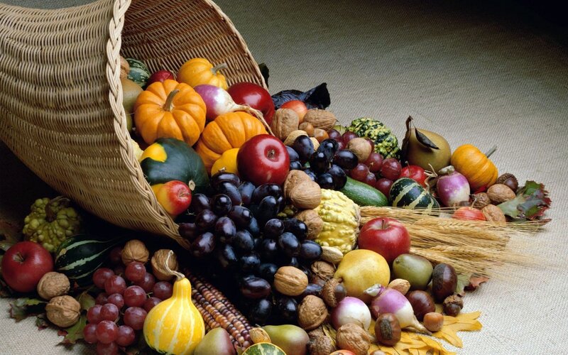 Harvest bounty display