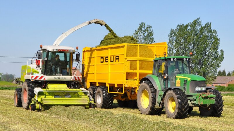 Harvester Loading Silage