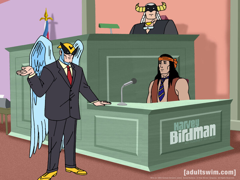 Harvey Birdman in court