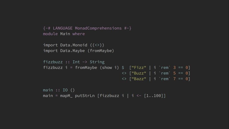 Haskell Code Snippet