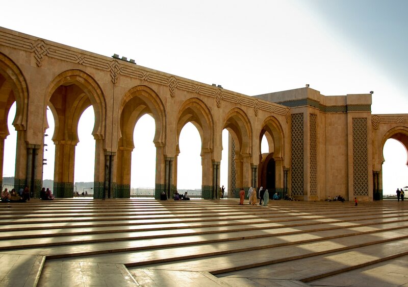 Hassan II Mosque Courtyard — Beige