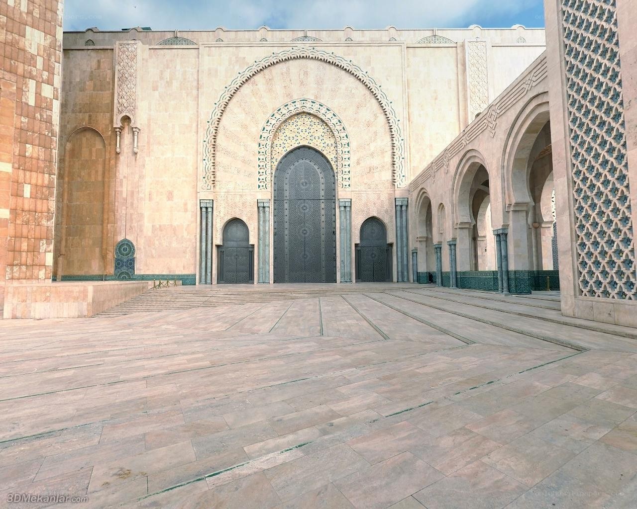 Hassan II Mosque courtyard