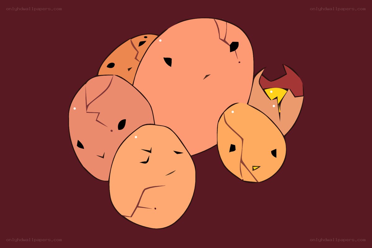 hatching eggs illustration