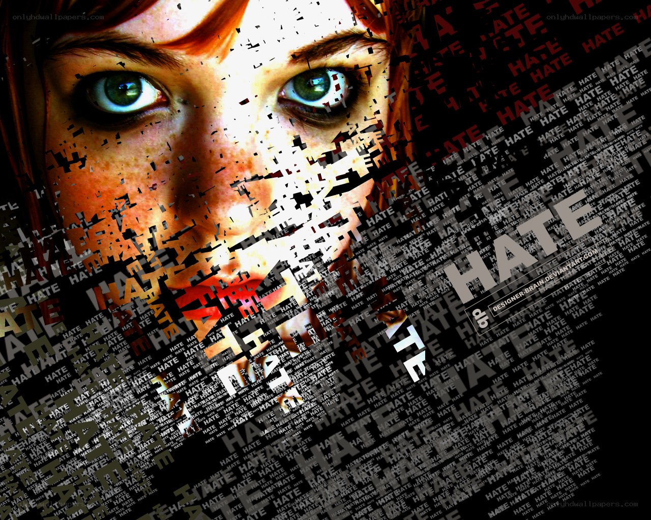hate-filled digital portrait