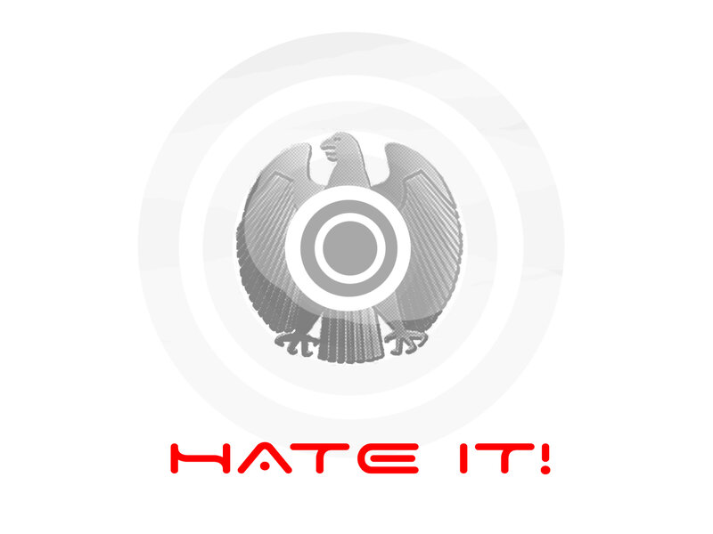 HATE IT! logo with eagle emblem