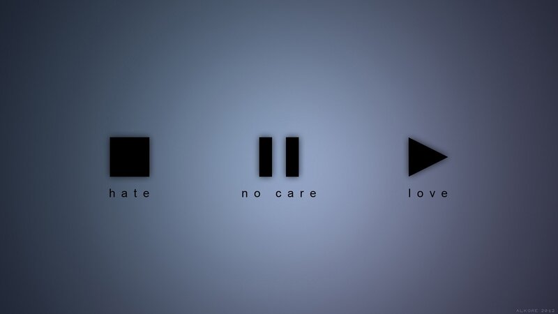 hate no care love icons
