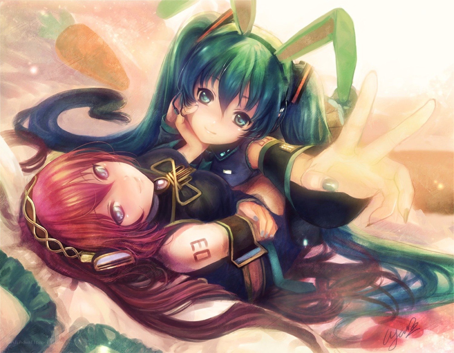 Hatsune Miku and a friend