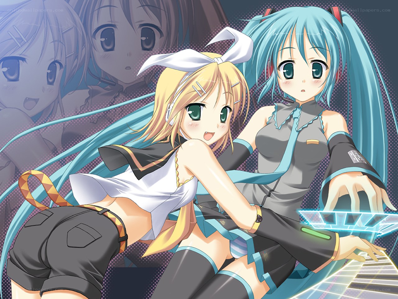 Hatsune Miku and Kagamine Rin