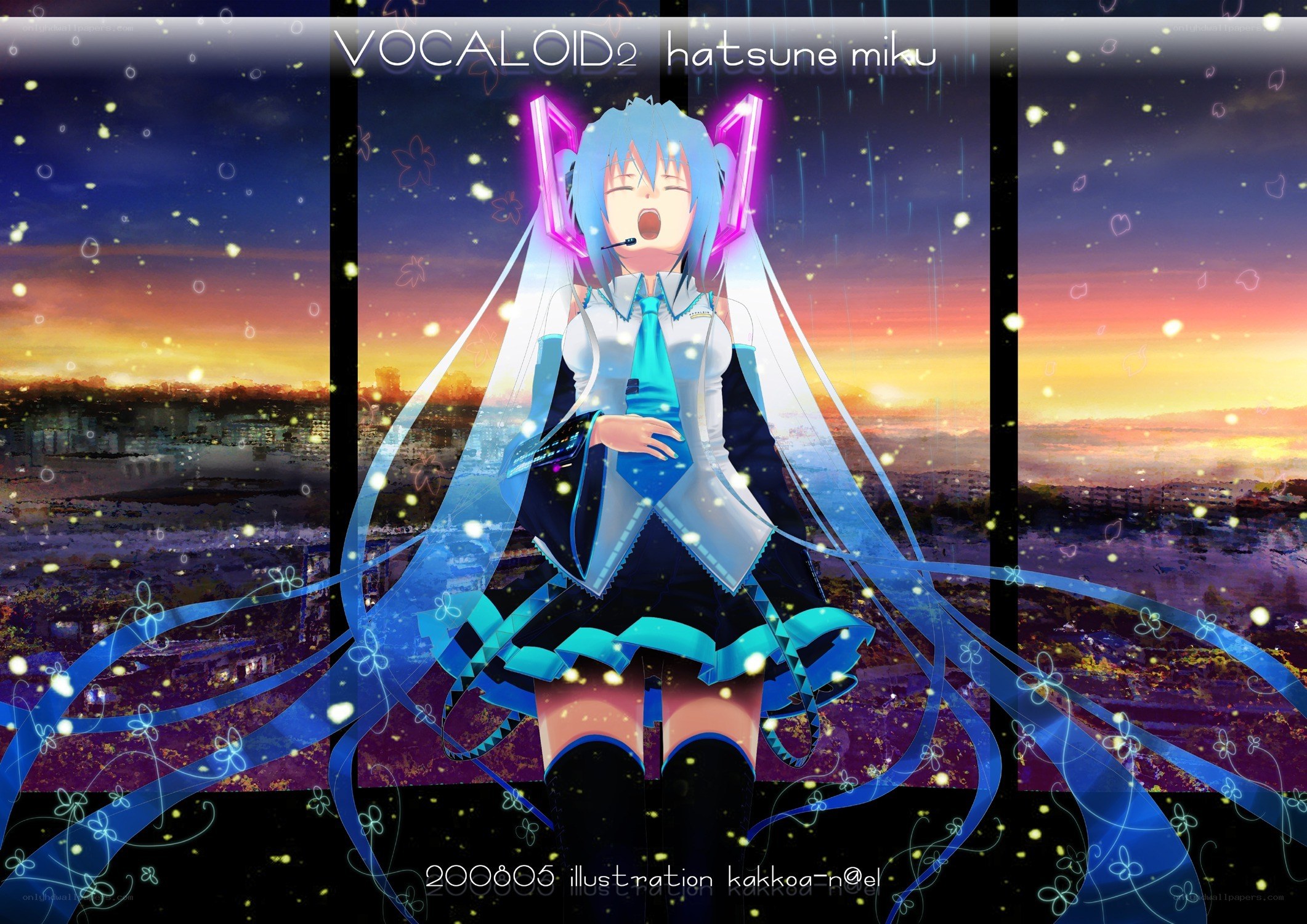 Hatsune Miku at sunset
