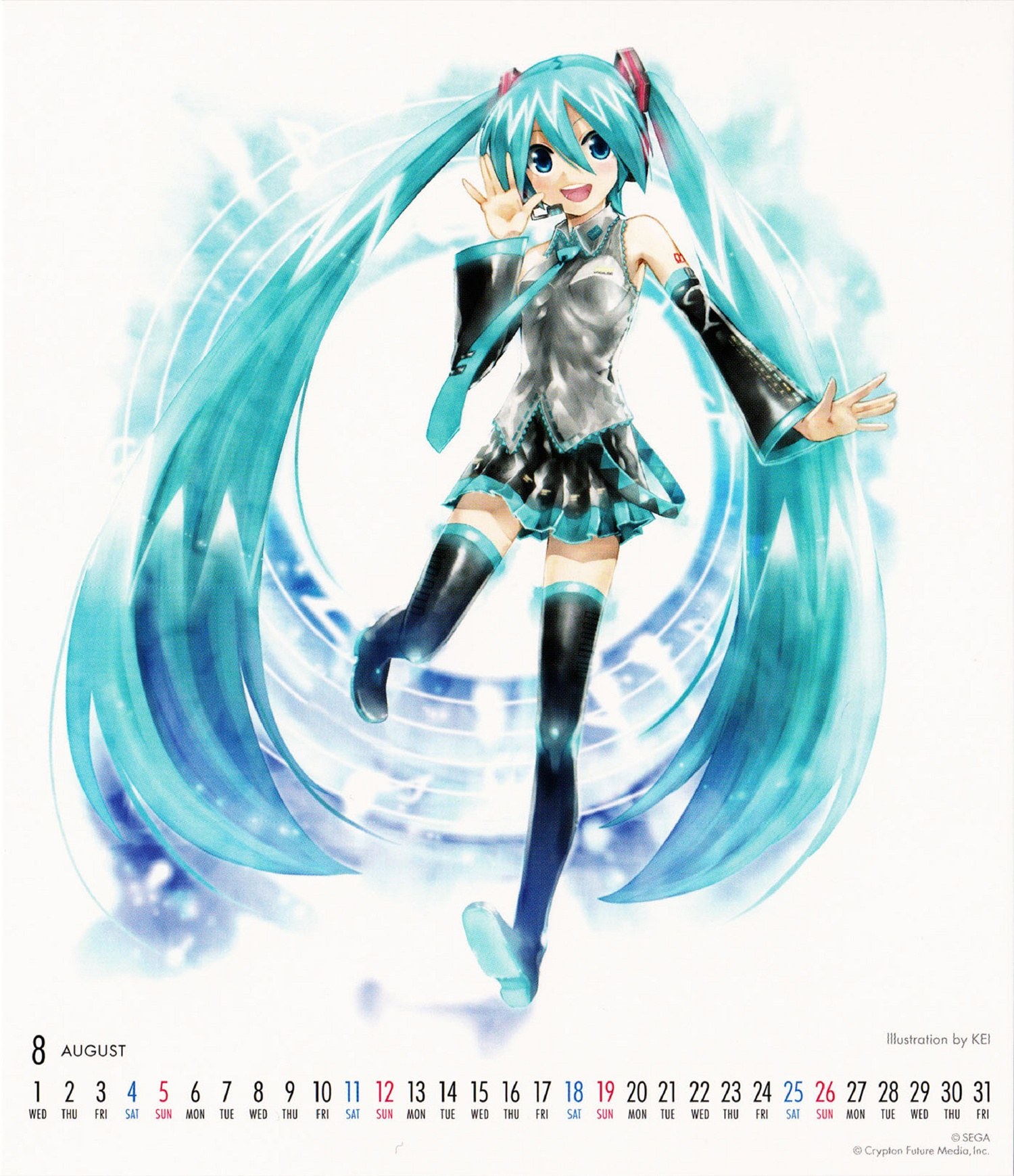 Hatsune Miku August calendar