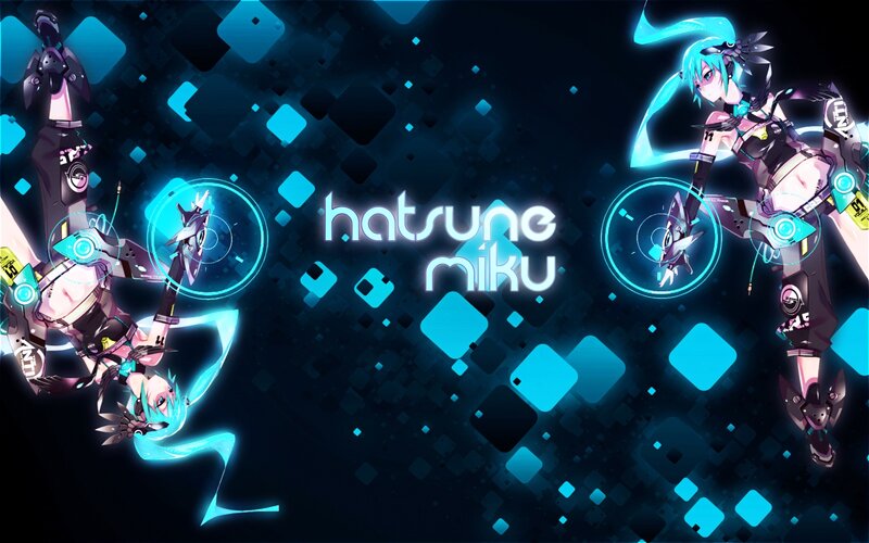 Hatsune Miku Character — Blue, Futuristic