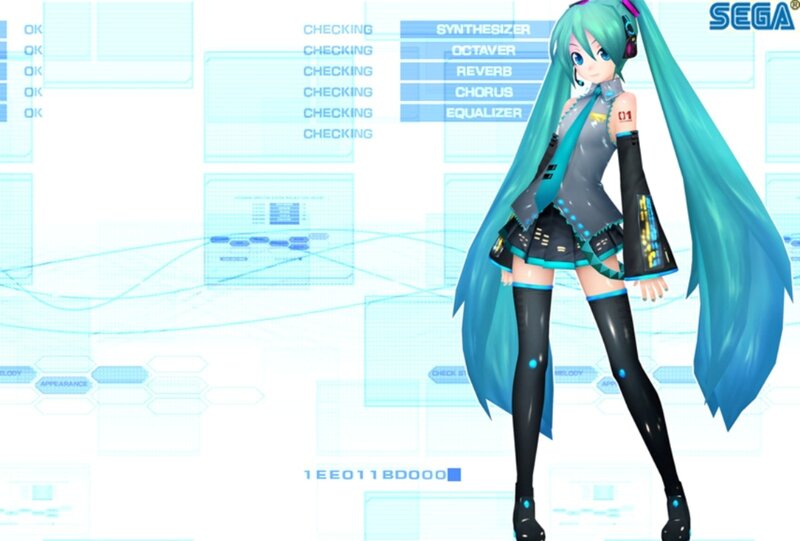 Hatsune Miku Character — Blue, Technological
