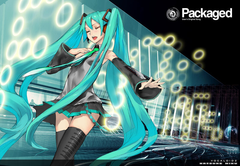 Hatsune Miku Character — Cyan, Dynamic, Night